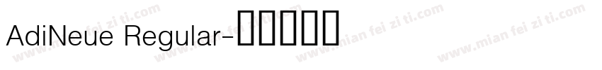 AdiNeue Regular字体转换